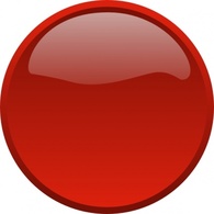 Shapes - Button-red clip art 