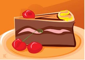 Food - Cake and cherry 1 