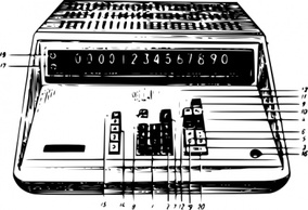 Calculator Elektronika 68 clip art 