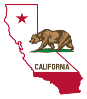 Signs & Symbols - California - Outline and Flag 