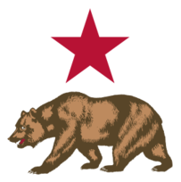 Animals - California - Star and Bear Clipart 