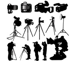 Technology - Camera Photographer .silhouette vector 