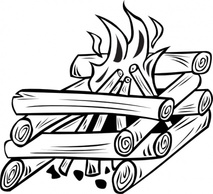 Objects - Campfires And Cooking Cranes clip art 