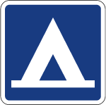 Camping Road Sign 