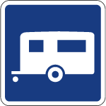 Camping Road Vector Sign 