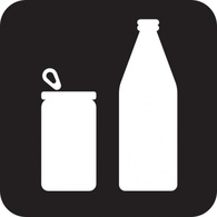 Cans Or Bottles Black clip art Preview