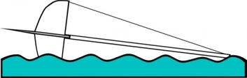 Transportation - Capsized Sailing Illustration 1 clip art 