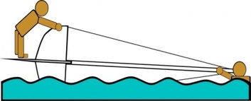 Transportation - Capsized Sailing Illustration 3 clip art 