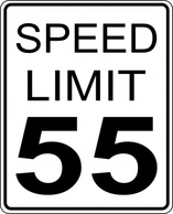 Car Speed Limit Roadsign clip art