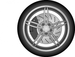 Car Wheel clip art 