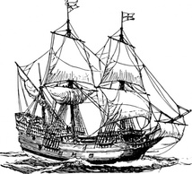 Carrack Ship clip art