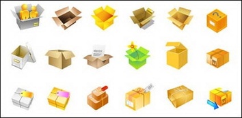 Food - Cartons, fruit, money, packaging vector 