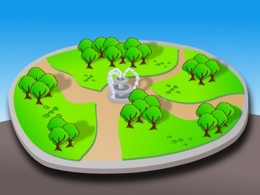 Cartoon 3d Park clip art