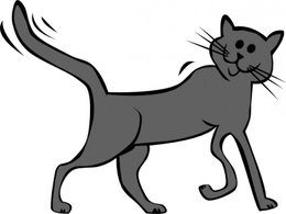 Animals - Cartoon Cat clip art 