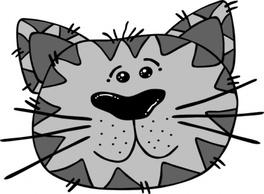 Cartoon Cat Face clip art Preview