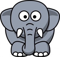 Cartoon - Cartoon Elephant clip art 