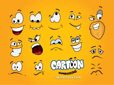 Cartoon Expressions Vector Preview