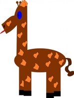 Cartoon - Cartoon Giraffe clip art 