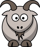 Animals - Cartoon Goat clip art 