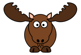 Cartoon - Cartoon Moose 