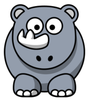 Cartoon rhino