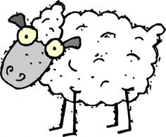 Cartoon - Cartoon Sheep clip art 