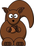 Animals - Cartoon Squirrel clip art 