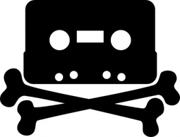 Music - Cassette Bones clip art 