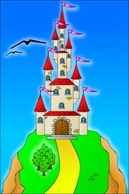 Buildings - Castle On The Hill clip art 