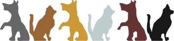 Animals - Cat And Dog clip art 