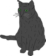 Cat, Smokey clip art 