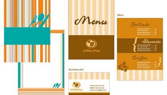 Catering menu card template vector material Preview