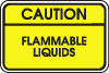 Caution Flammable Liquids 