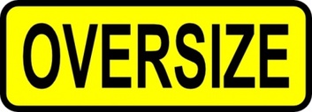 Caution Oversize Sign Symbol Label clip art