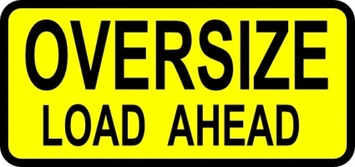 Signs & Symbols - Caution Oversized Load clip art 