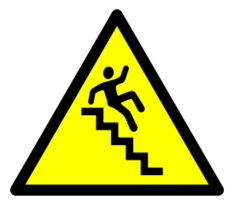 Signs & Symbols - Caution - Stairs! 