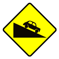 Signs & Symbols - Caution Steep Hill Up 