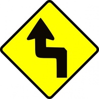 Signs & Symbols - Caution Zig Zag clip art 