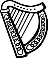 Music - Celtic Harp clip art 