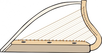 Celtic Harp clip art