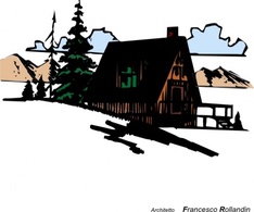 Chalet Di Montagna Architetto Francesco Rollandin clip art 