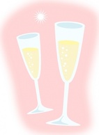 Champagne Glasses clip art