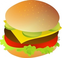 Food - Cheese Burger clip art 