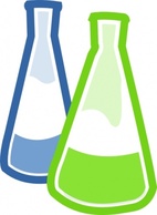 Technology - Chemistry Lab Flasks clip art 