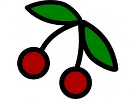 Flowers & Trees - Cherries Icon clip art 