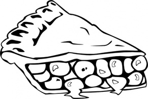 Cherry Pie (b And W) clip art