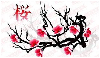 Flowers & Trees - Cherry vector material 