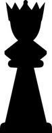 Sports - Chess Black Queen clip art 