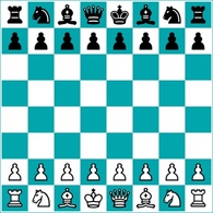 Sports - Chess Board And Pieces clip art 