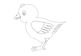 Animals - Chicken 002 Vector Coloring 